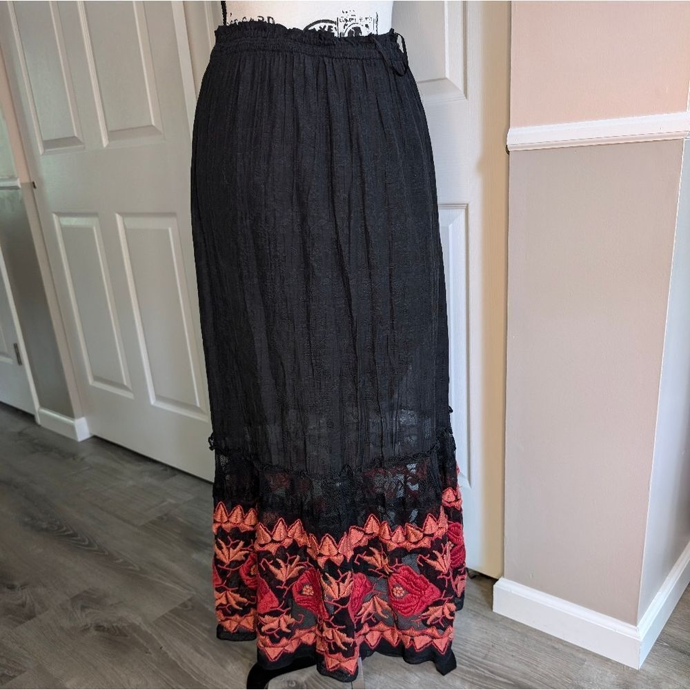 NWOT Free People Rosebud black skirt